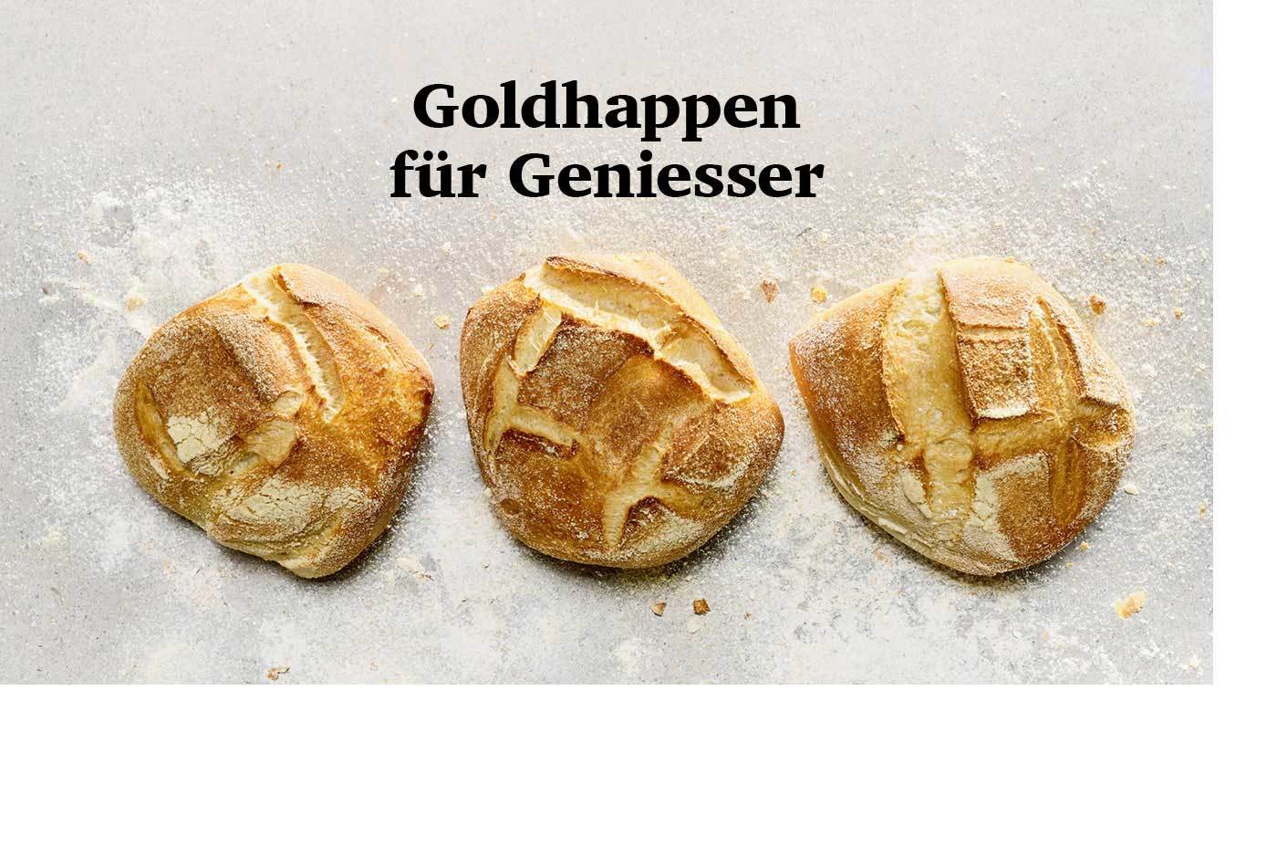 Bäcker Happ Goldhappen für Geniesser. Er wird in jedem Happ Fachgeschäft frisch mit Liebe gebacken.